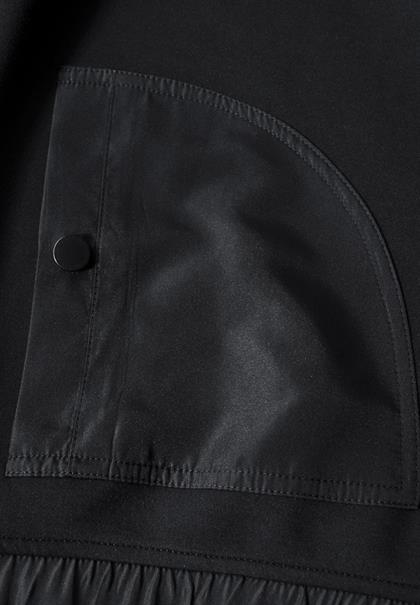 Materialmix Sweatjacke black