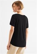 Materialmix T-Shirt black