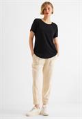 Materialmix T-Shirt black
