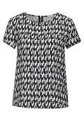 Materialmix-T-Shirt black