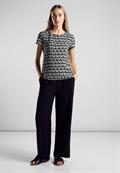 Materialmix-T-Shirt black
