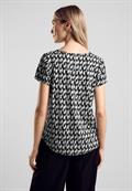 Materialmix-T-Shirt black