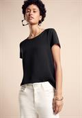 Materialmix-T-Shirt black