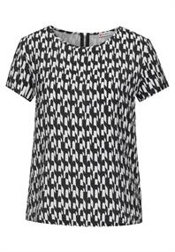Materialmix-T-Shirt black