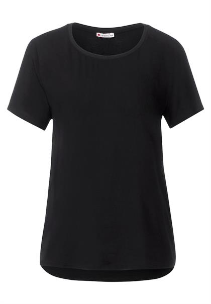 Materialmix T-Shirt black