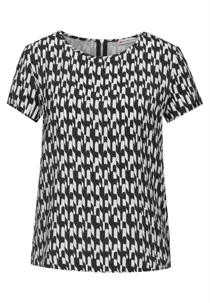 Materialmix-T-Shirt black