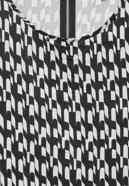 Materialmix-T-Shirt black