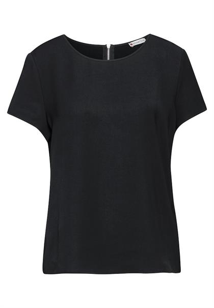 Materialmix-T-Shirt black