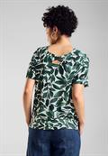 Materialmix T-Shirt cool vintage green