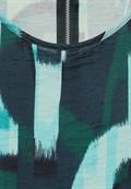 Materialmix-T-Shirt hunter green