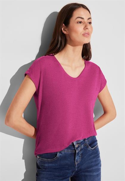 Materialmix T-Shirt magnolia pink