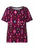 Materialmix T-Shirt tamed berry