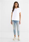 Materialmix T-Shirt white