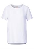 Materialmix T-Shirt white