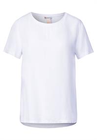 Materialmix T-Shirt white