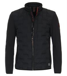 Materialmixjacke blau