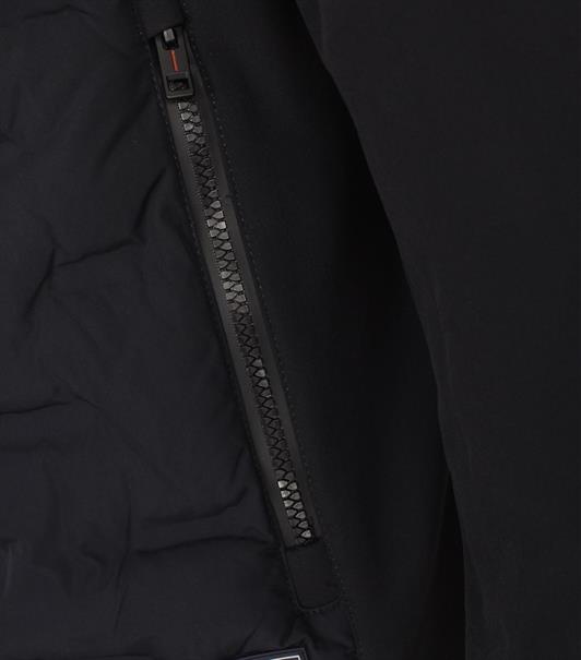 Materialmixjacke blau