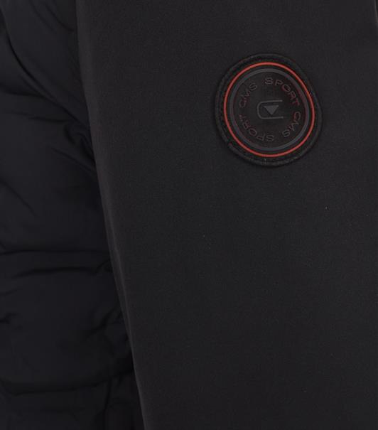 Materialmixjacke blau