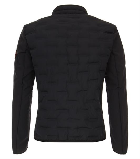 Materialmixjacke blau