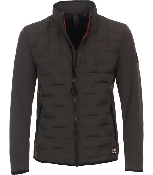 Materialmixjacke grün