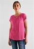 Materialmixshirt mit Cut-Out berry rose