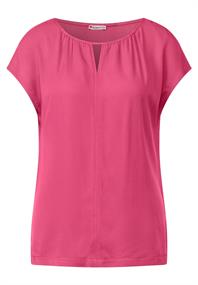Materialmixshirt mit Cut-Out berry rose