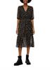 Maxi-Kleid mit All-over-Print schwarz