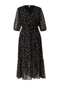 Maxi-Kleid mit All-over-Print schwarz