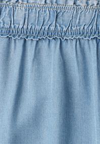 Maxi-Rock mit Paperbagbund light blue soft wash