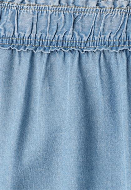 Maxi-Rock mit Paperbagbund light blue soft wash