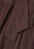 Maxi-Rock mit Volants und Gürteldetail espresso brown