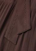Maxi-Rock mit Volants und Gürteldetail espresso brown