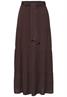 Maxi-Rock mit Volants und Gürteldetail espresso brown