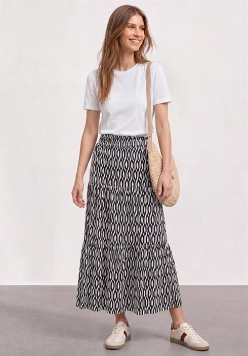 maxi-rock-mit-volants-und-print-clay-sand