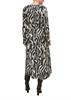 Maxikleid mit Allover-Print creme