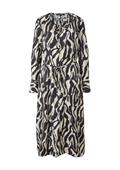 Maxikleid mit Allover-Print creme