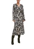 Maxikleid mit Allover-Print creme