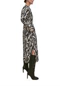 Maxikleid mit Allover-Print creme