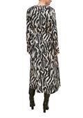 Maxikleid mit Allover-Print creme