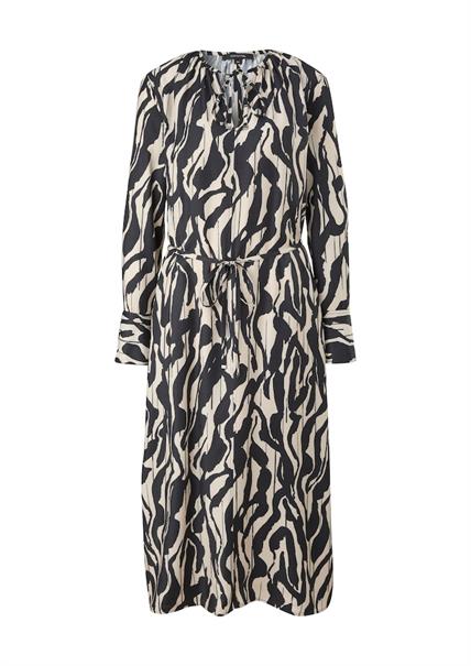 Maxikleid mit Allover-Print creme