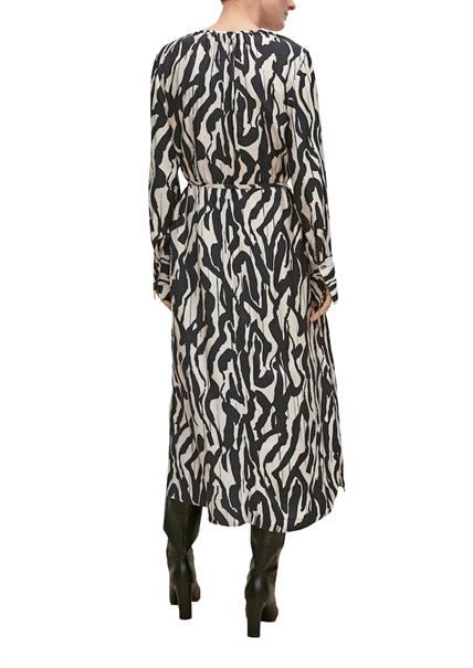 Maxikleid mit Allover-Print creme