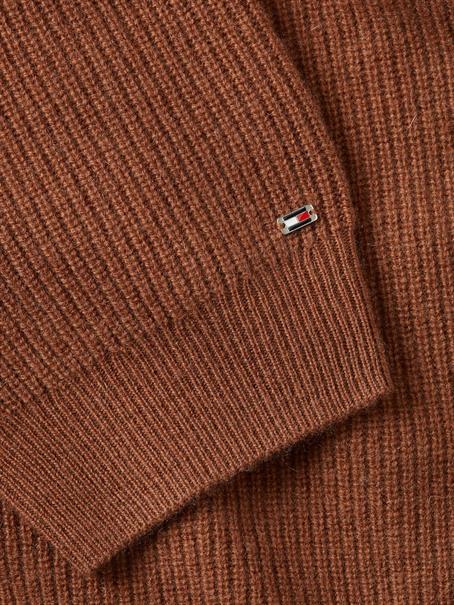 MD WOOL CASH C-NK CARDIGAN natural cognac