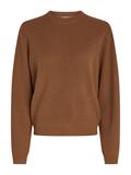 MD WOOL CASH C-NK SWEATER natural cognac