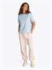 MDRN OUTLINE FLAG C-NK TEE ice blue heather