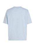 MDRN OUTLINE FLAG C-NK TEE ice blue heather