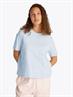 MDRN OUTLINE FLAG C-NK TEE ice blue heather