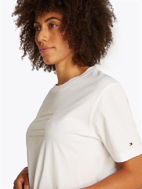MDRN OUTLINE FLAG C-NK TEE th optic white