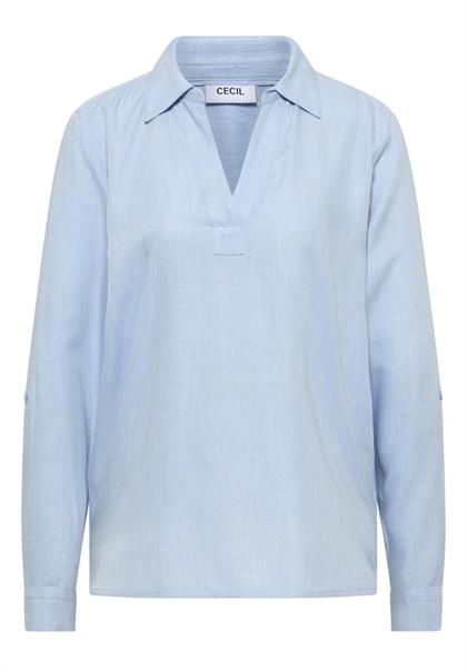 Melange Bluse light sky blue melange