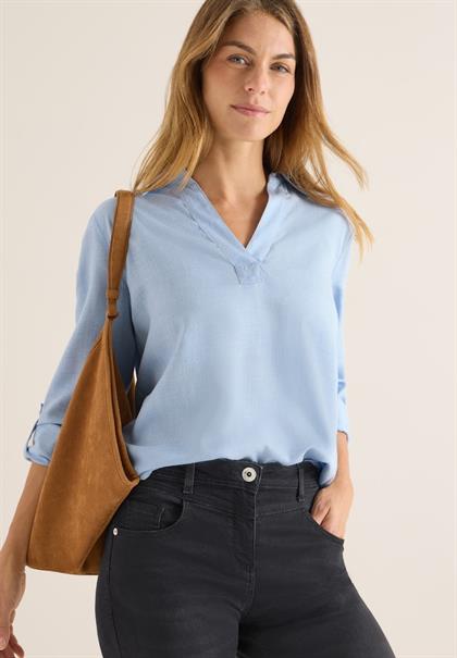 Melange Bluse light sky blue melange