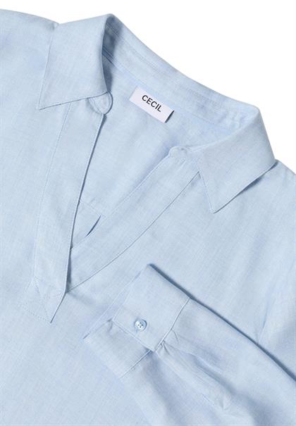 Melange Bluse light sky blue melange